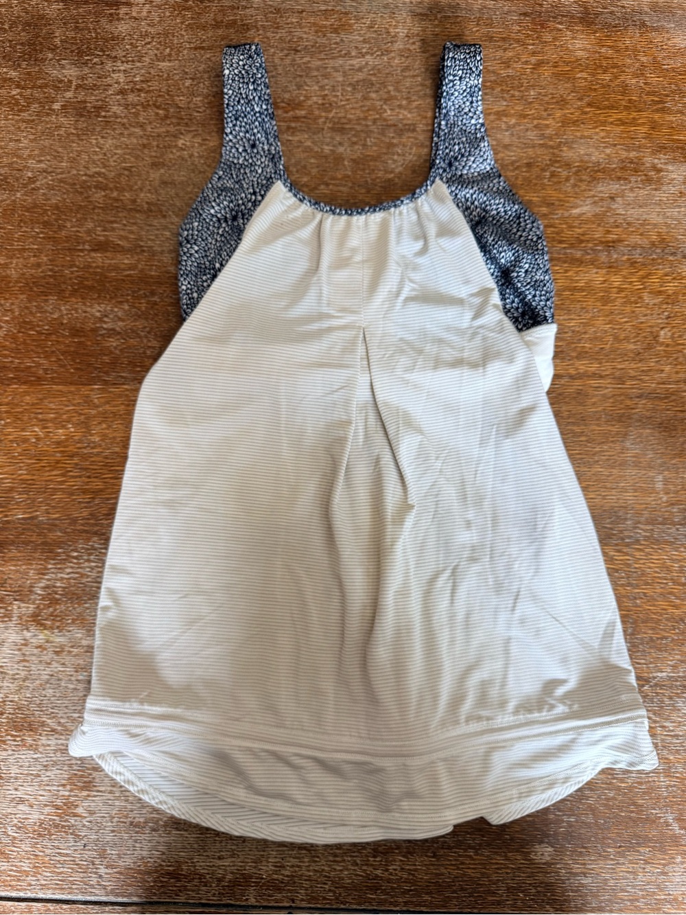 lululemon athletica Cream Tank with Black Speckled Straps